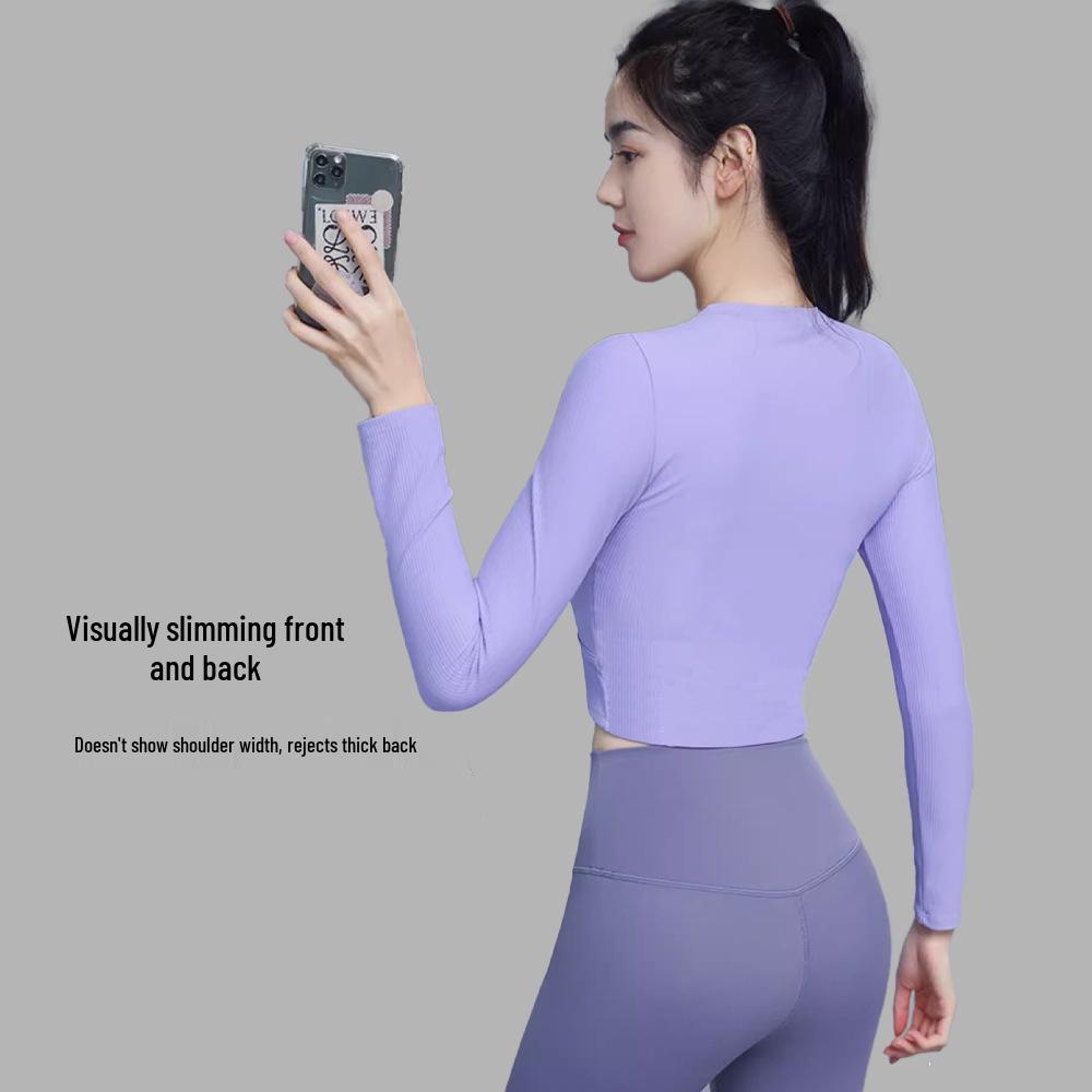 Damen Langarm Yoga Wear - Frühling & Herbst Laufen, Pilates, Fitness Top CX503