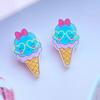 20Pcs Mini Lovely Cartoon Ice Cream Flat Back Resin Art Supply Decoration Charm Craft Hair Bow Accessories H520