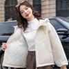 Dámské módní zimní bundy s kapucí, ležérní parka, dámské s dlouhým rukávem, hřejivé krátké kabáty