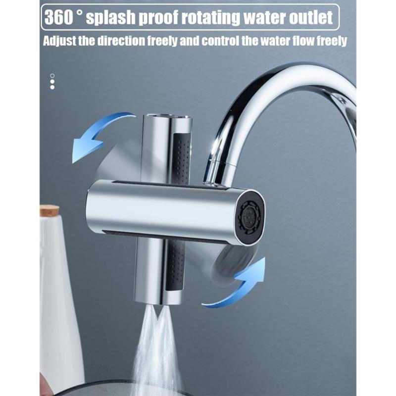 Rotation Kitchen Faucet Extension 4 Function Sprays Setting Rustproof Bathroom Sink Sprayer Head Suitable for Kitchen