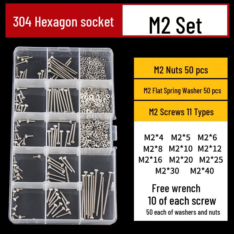 304 Stainless Steel Hex Socket Head Cap Screws, M2-M10, Extended Length