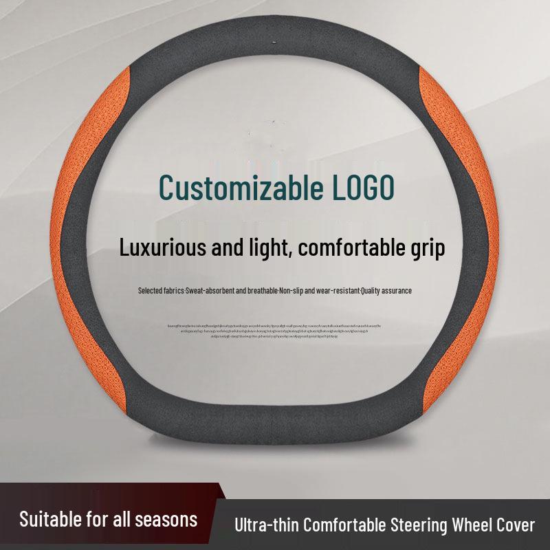 Steering Wheel Cover for BYD: Dolphin, Han, Seagull, Yuan Plus, Qin Plus DMI, Song, Tang - Includes Card Holder