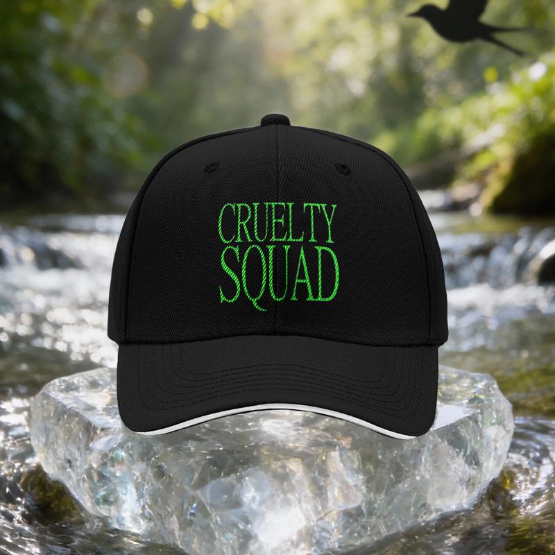 Cruelty Squad Green Letter Baseball Cap with - Adjustable Unisex Outdoor Sun Hat, Lightweight Suitable for Travel, Parties, Birt