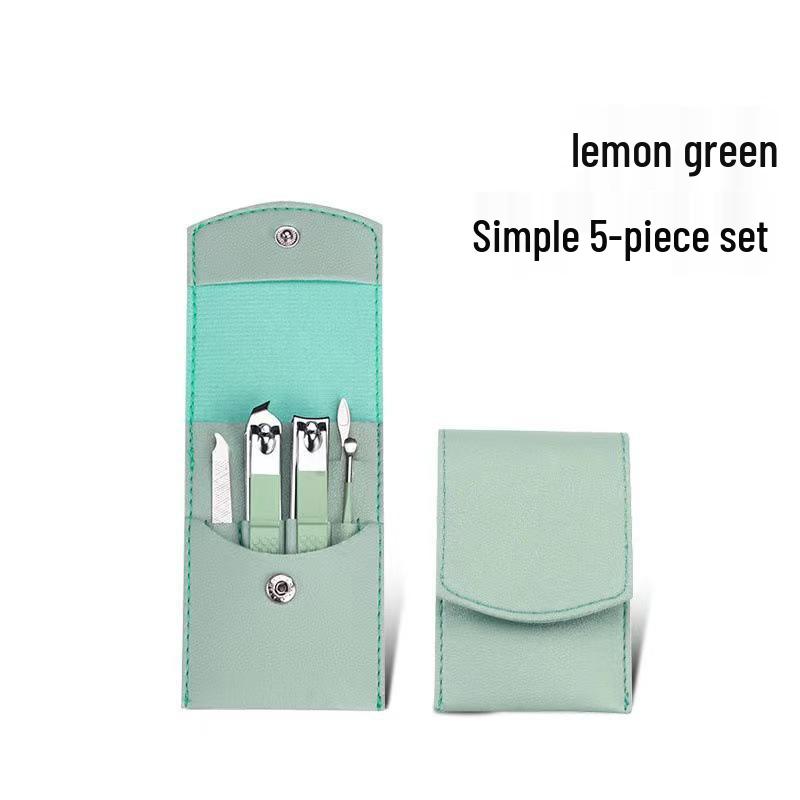 Nail Clipper & Pedicure Set with Angled Pliers, Ear Pick, and Knives