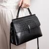 Nuova Borsa a Mano in Pelle con Fantasia Coccodrillo, Borsa a Spalla a Forma di Conchiglia, Borsa Versatile da Donna, Borsa a Tracolla Retro in Pelle di Mucca