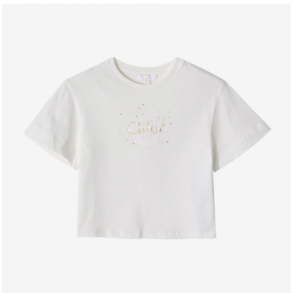 Chloe C20111 117 Crop Kids Short Sleeve Tee