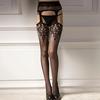 Lingerie Sexy en filet pour femmes, haut en dentelle, porte-jarretelles, bas de cuisse, collants