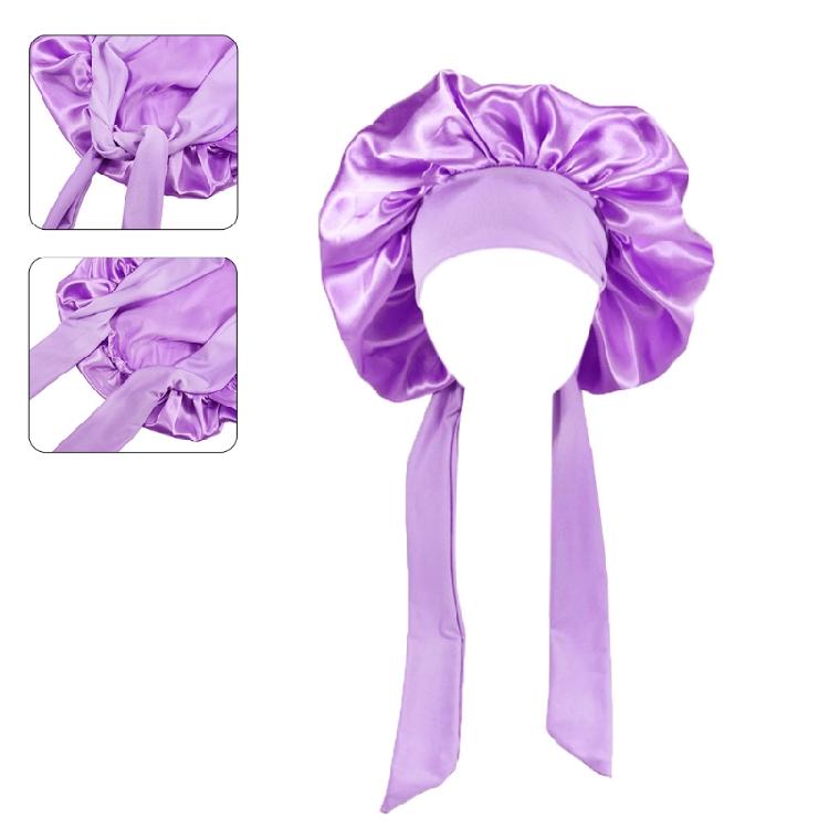 Cappello Berretto in Raso da Donna per la Notte, Copricapo per Capelli da Doccia per Ragazza, Copricapo da Donna