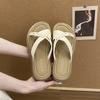 Thick-soled Shit-stepping Slippers Women's 2025 New Summer Cross-strap Beach Shoes Korean Version Out of the Street Fashion Sandals