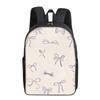 Bow Print Single Layer Backpack Simple Style for Boys/Girls Children Best Gifts 2D Flat Cartoon School Bags