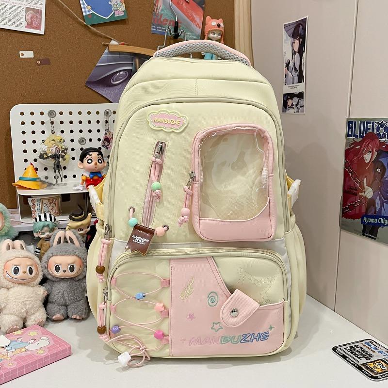 New High-value Fresh and Sweet Dopamine Transparent Bar High School Students Large-capacity Backpack