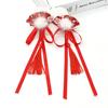 1Pair Chinese Style Kid Girl Pompom Fan Tassel Hairpins Hair Clips Accessories