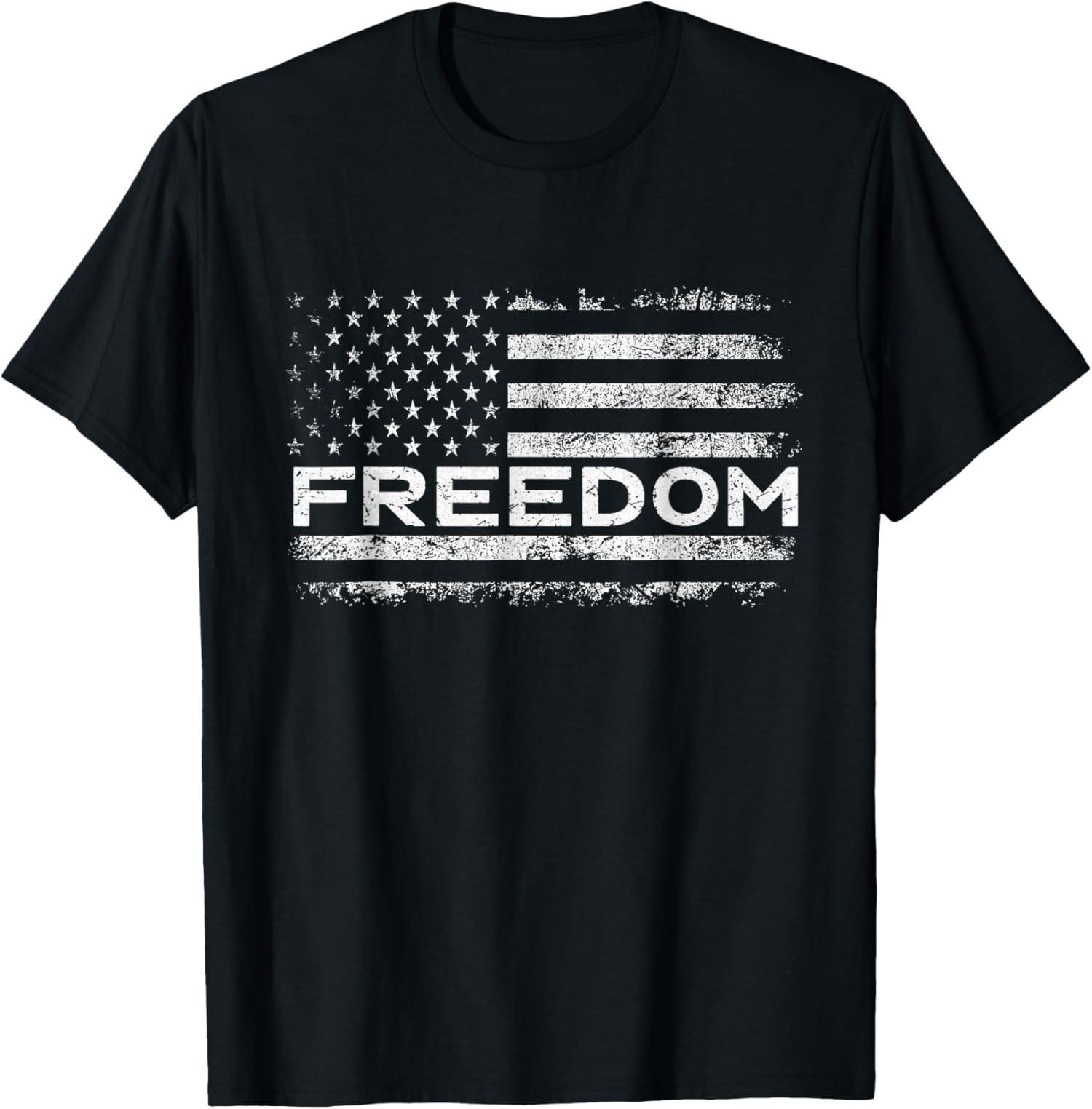 Political Flag American Design Freedom Political Unisex T-Shirt S