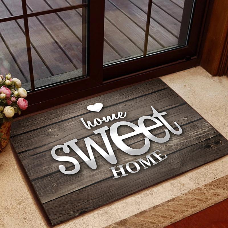 Home Sweet Home Carpet for Living Room Bedroom Rug Door Kitchen Unslip Floor Mats Birthday gift photography props Alfombra Rug