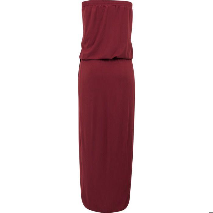 Robe bandeau - URBAN CLASSICS - Viscose - Noir - Grandes tailles - Asymétrique