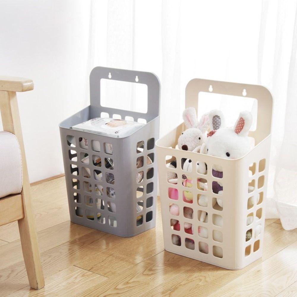 Draining Holes Hanging Laundry Basket Folded Organizer Bin Dirty Laundry Organizer Wall Mount Design Dirty Laundry Basket
