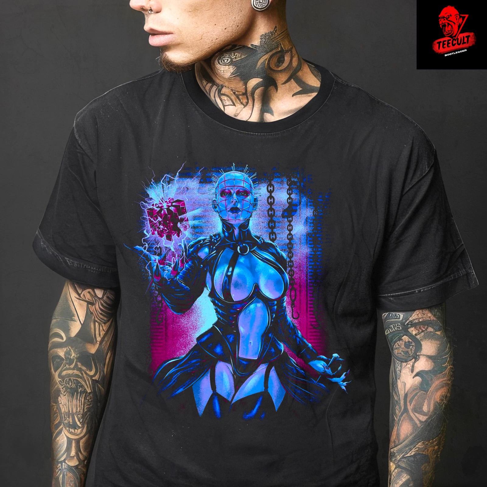 Men s and Women s T-shirts Hellraiser (1987) Pinhead Classic Horror Movie Unisex Cotton XL