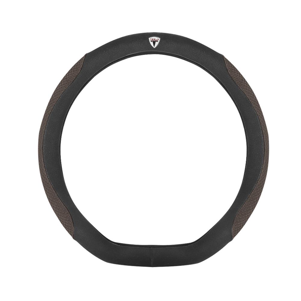 CRCUD1 Universal Car Carbon Fiber Steering Wheel Cover Leather PU Anti Slip For Tesla Model 3 Model Y Model S Model X Cybertruck Coil