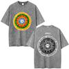 Vintage Washed Radiohead Semaphore Rock Band T-shirt Men  Clothing Fashion Hip Hop Gothic T Shirts Cotton Casual T-shirts