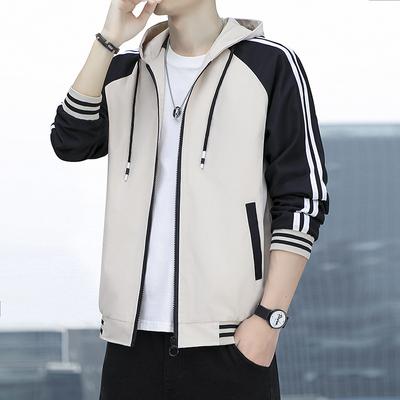 New Hooded Jacket Men's Autumn Clothes Casual Versatile Spring and Autumn Loose Baseball Jacket