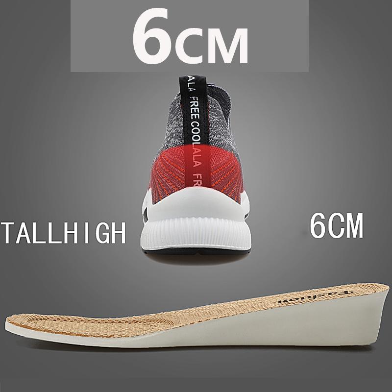 Herrenmode Sneaker Erhöhungsschuhe Aufzugsschuhe Höhermachende Schuhe Einlegesohlen 6CM Herren Alltagsleben Höhenvergrößernde Schuhe