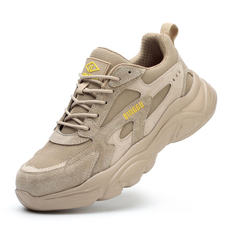 Copriscarpe in acciaio traspiranti casual da uomo scarpe antinfortunistiche da lavoro stivali di sicurezza estivi calzature sicure estive per lavoratori all'aperto proteggere