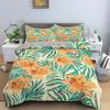 Tropical Flower Leaf Duvet Cover King Queen Colorful Vintage Floral Bedding Set for Adults Women Boho Polyester Comforter Cover
