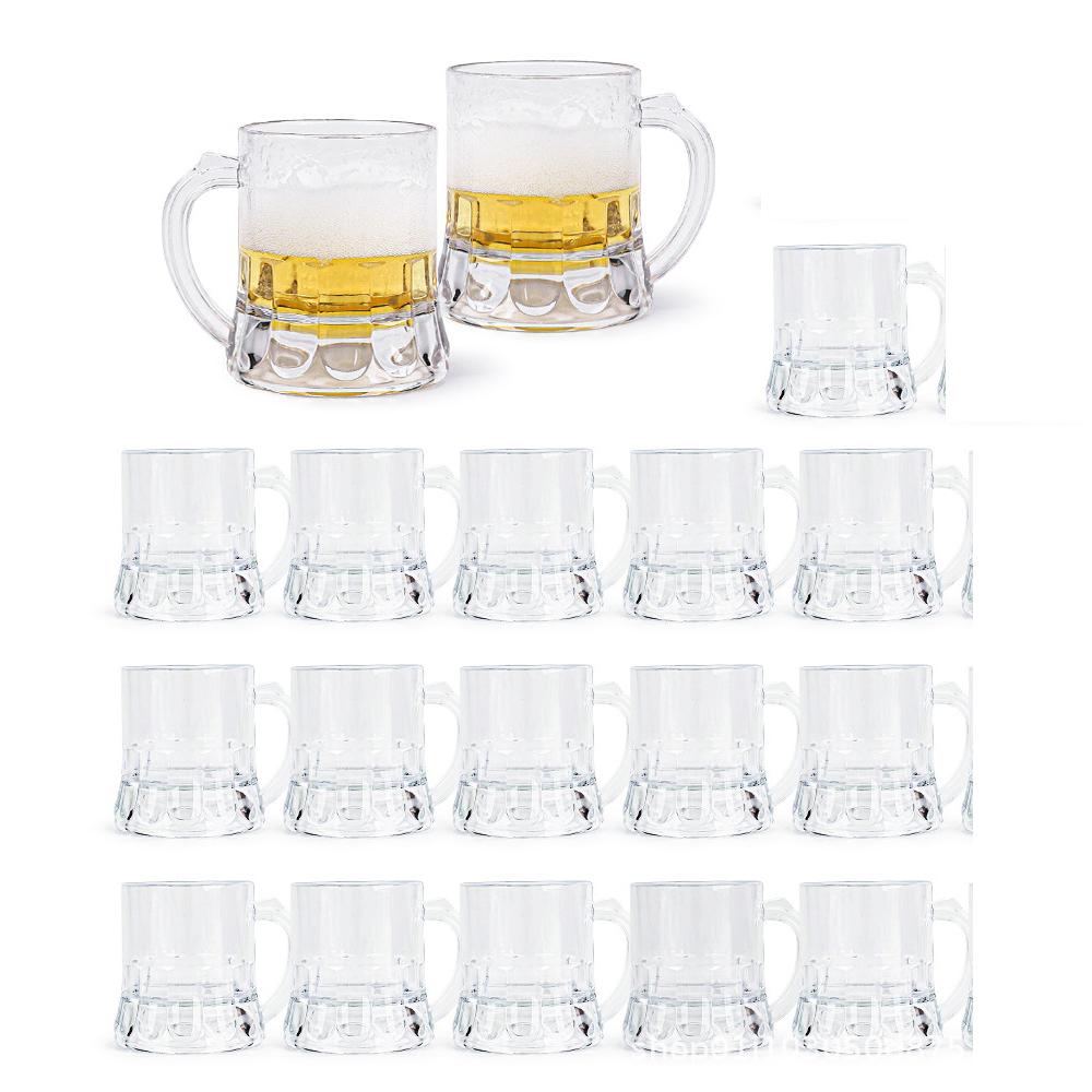 30ml Mini Glass Beer Mugs 1oz Small Shot Glasses Reusable Clear Glass Beer Tasting Glasses For Drinking Beer Whiskey Juice Cups 30ml