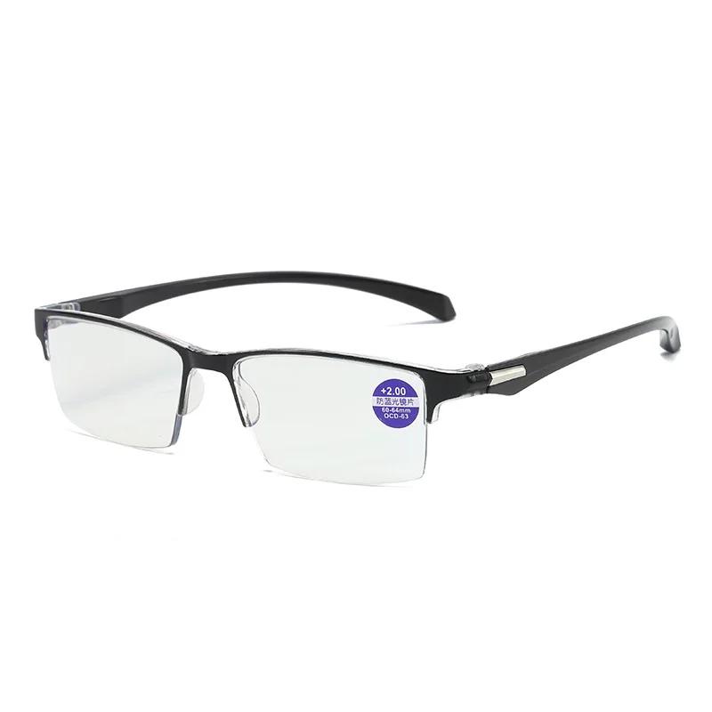 

Anti Blue Light Reading Glasses Men Fashion Business Prescription Eyeglasses High-Definition Vintage Presbyopia Eyewear +100 чёрный