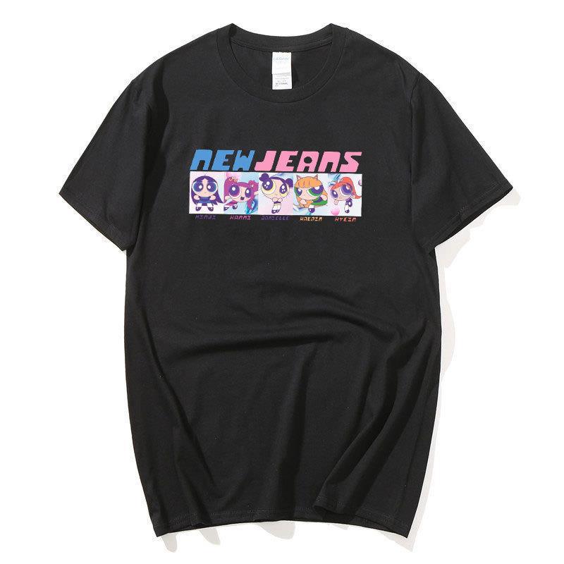 Newjeans Get Up Around Harajuku Printed Fashion Men S And Women S T-Shirts Top Short Sleeves S