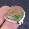 Unakite Gemstone Handmade 925 Sterling Silver Jewelry Ring Size 9 j8L05
