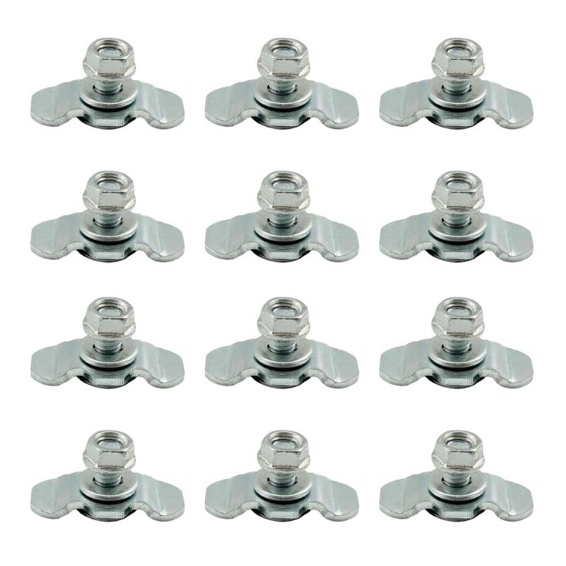 12pcs 20/30/40mm L Track Stud Fitting Bolt Down Anchors Points For Truck Bed Modification Automotive Tie Down Hardware