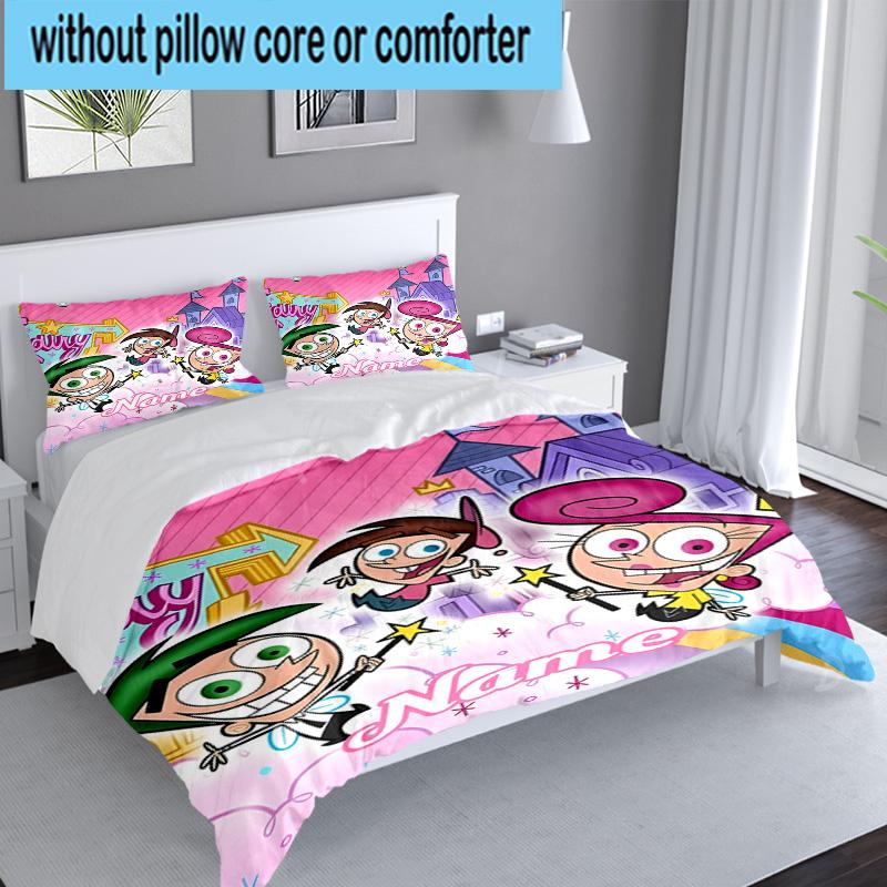 Custom Name 3PCS Magical Adventure Friends Bedding Set, Including 1pc Duvet Cover And 2pcs Pillowcases, Suitable for Dorms and Bedrooms Gift