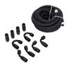 6AN Fuel Line Fitting Kit 20ft Hose 10pcs Fitting Aluminum Black Anodized 500 Psi Universal for Car Ship