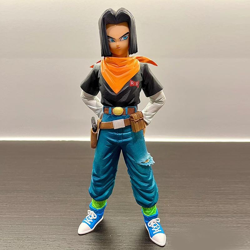 Bandai Anime Dragon Ball Z Android 17 18 Figur Android 18 PVC Actionfiguren Sammlungsmodell Spielzeug für Kinder Weihnachtsgeschenk