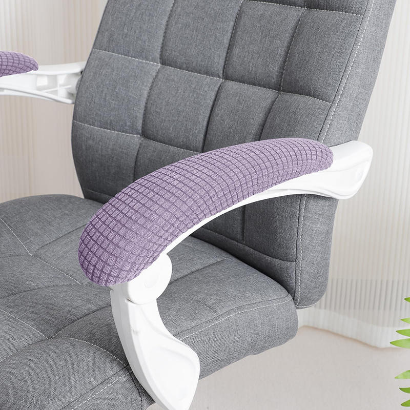 1 Pair Office Chair Armchair Cover Removable Elastic Band Washable Waterproof Dirt-proof Fabric Computer Swivel Chair Cover 1 Pair