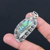 Marquise Abalone Shell Stone Sister Bezel Ethnic Trendy Pendant Sterling Silver