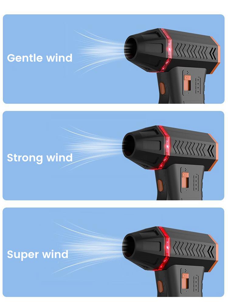 180000RPM Turbo Jet Fan Electric Air Duster Adjustable Wind Speed Turbo Violent Blower Rechargeable Blower Car Dry Cleaning Tool