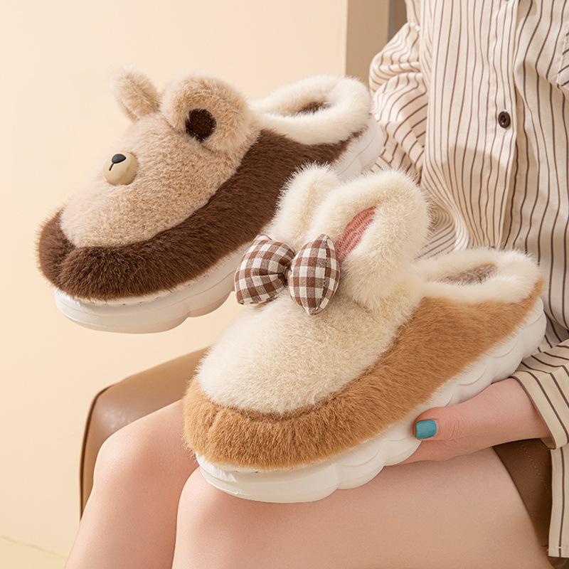 Autumn and winter cotton slippers cotton slippers home indoor floor soft slippers warm cotton slippers winter