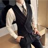 Men's New High-end Suit Casual Waffle Buckle Business Sleeveless Vest