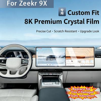 For Zeekr 9X Central Control Navigation Tempered Glass Film Screen Protector Film Automotive Interior Decoration Accessories