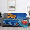 Animation Anime Film Oggy und die Kakerlaken Decken Weiche Warme Flanell Überwurfdecke Abdeckung für Bett Wohnzimmer Reise Sofa