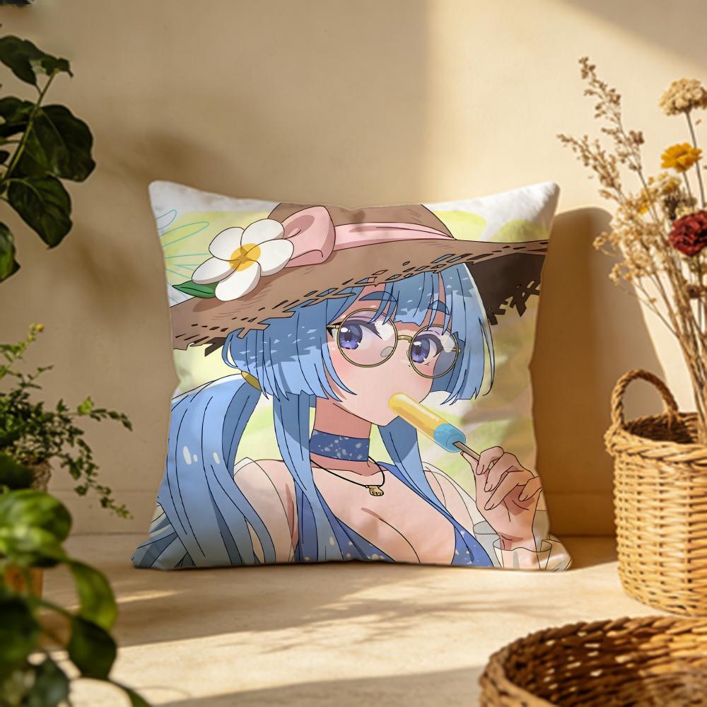 Stylish Sshiunji ke no Kodomo tachied Cushion Cover Versatile DoubleSided Pillow Case Fit for Sofa Bed Car  Daily Decor