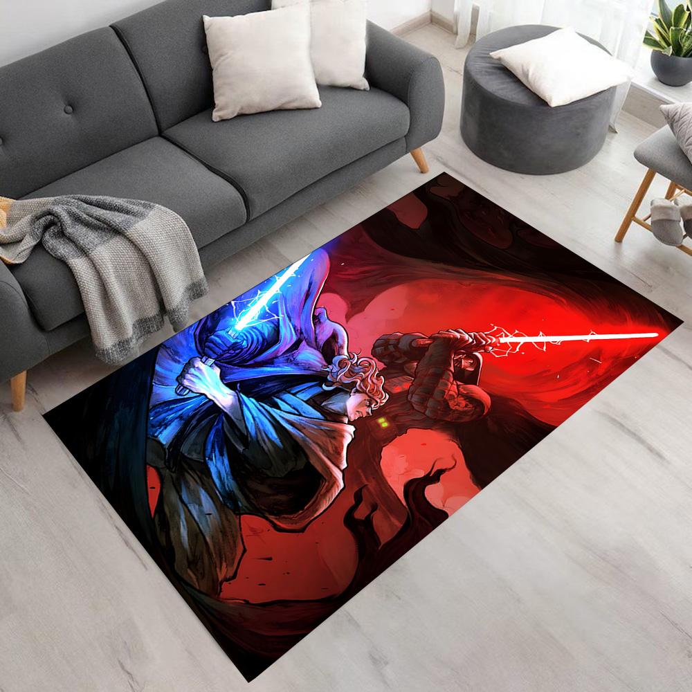 Star Wars Floor Mat Suitable for Dining Room Balcony Game Room Dormitory Anti-slip Rug Anime Office Decor Gift for Festivals