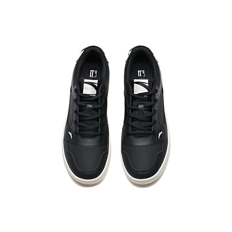 New Anta Slip Resistant Coverage Low Top Skateboard Shoes Men's Black White 912018022-3