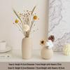 Cream Style Decorative Vases for Living Room, Bedroom, or TV Cabinet with Dried Flowers