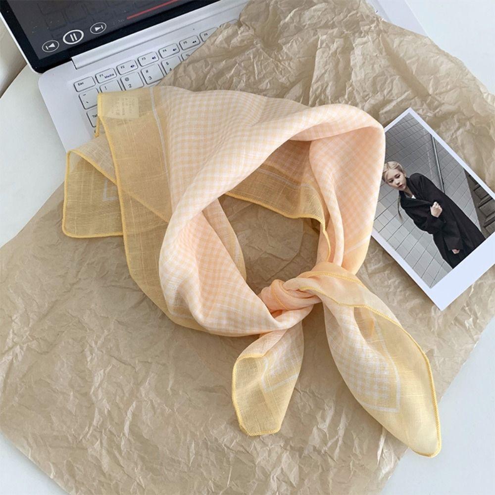 Lattice Fresh Floral Headband Pastoral Style Women Hair Band Summer Triangle Headscarf  Children