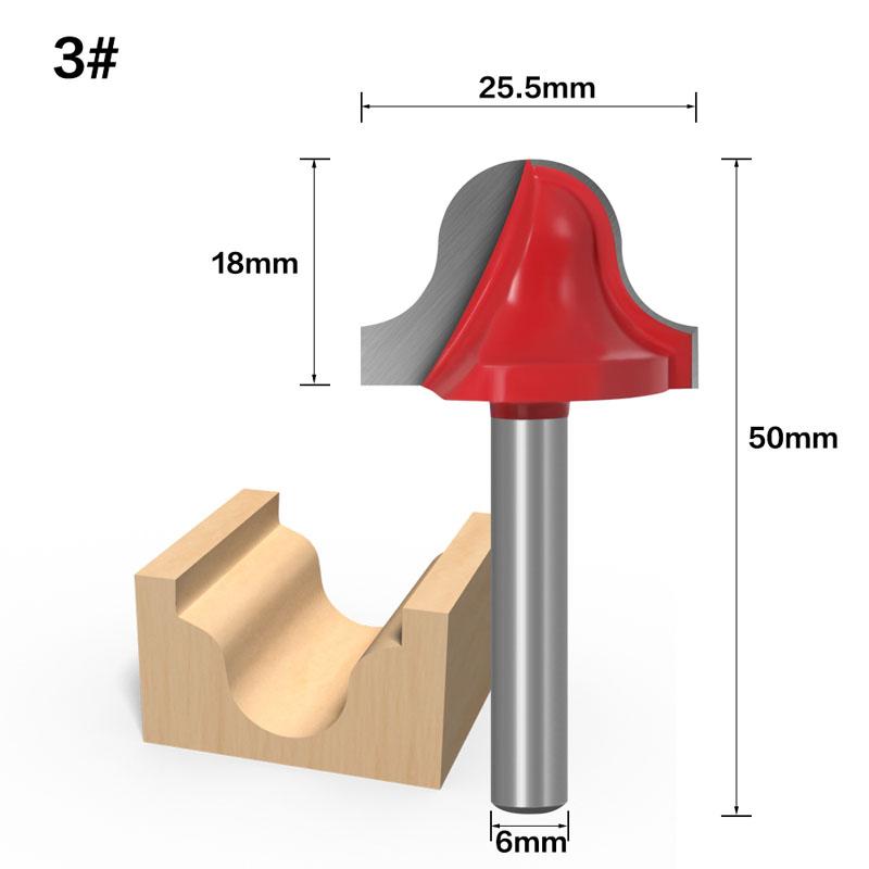 Broca enrutadora de madera con vástago de 6mm, fresa de extremo recto, recortadora de limpieza, embellecedor al ras, esquina redonda, caja de brocas, herramientas, 1 ud.