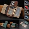 Detachable 2 In 1 Leather Wallet Magnet Card Holder Phone Case For iPhone 16 Pro Max 15 Plus 14 13 12 11 XR 8 7 Flip Purse Cover