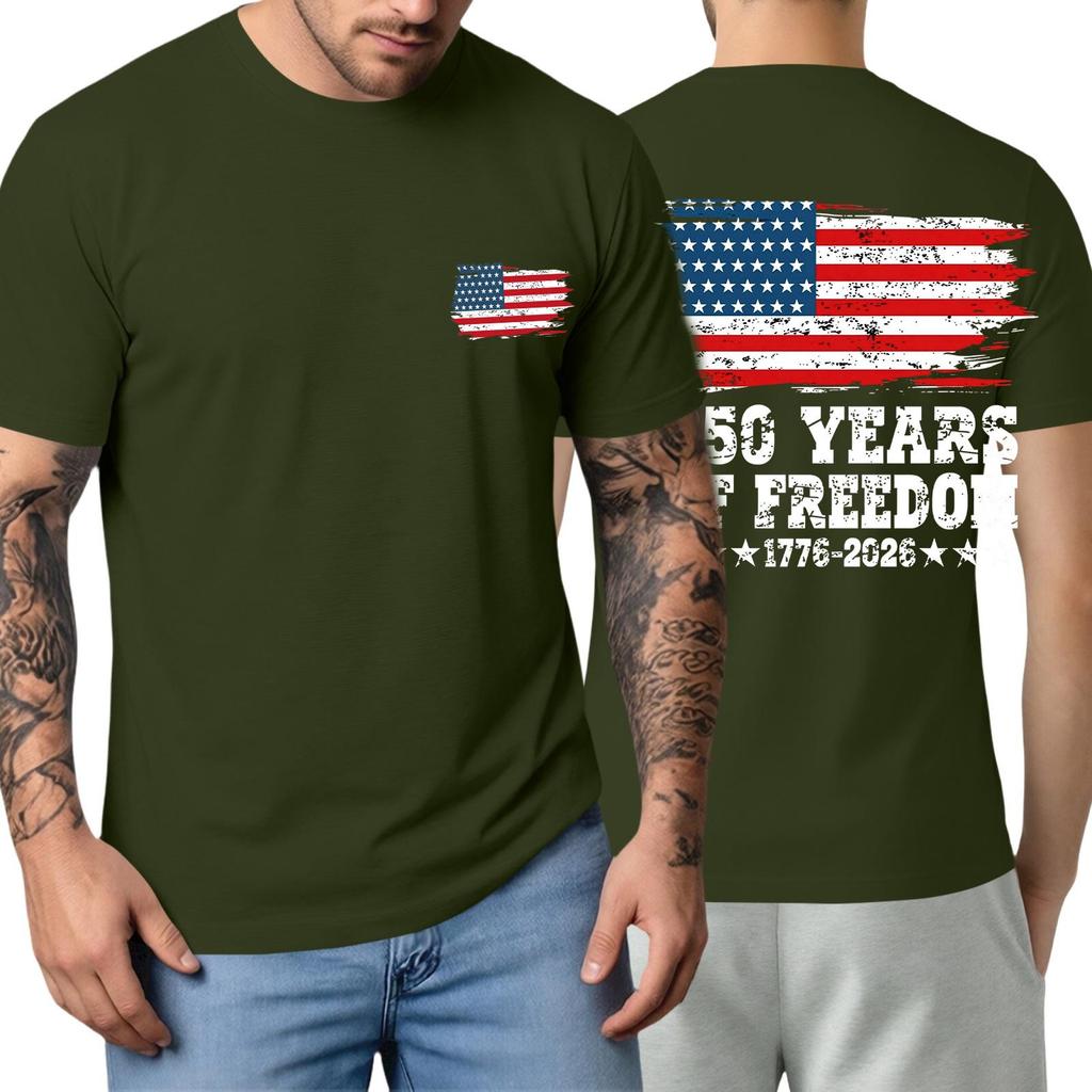 Men's Short-sleeved Fashionable Casual Everyday Trendy Letter Print Short-sleeved Shirt
